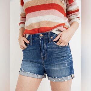 Madewell high-Rise Denim Shorts in Glenoaks Wash: Cutoff Edition 32